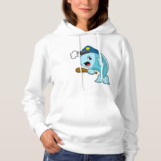 Polizeibeamte der Fische - Hut Hoodie (Vorderseite)