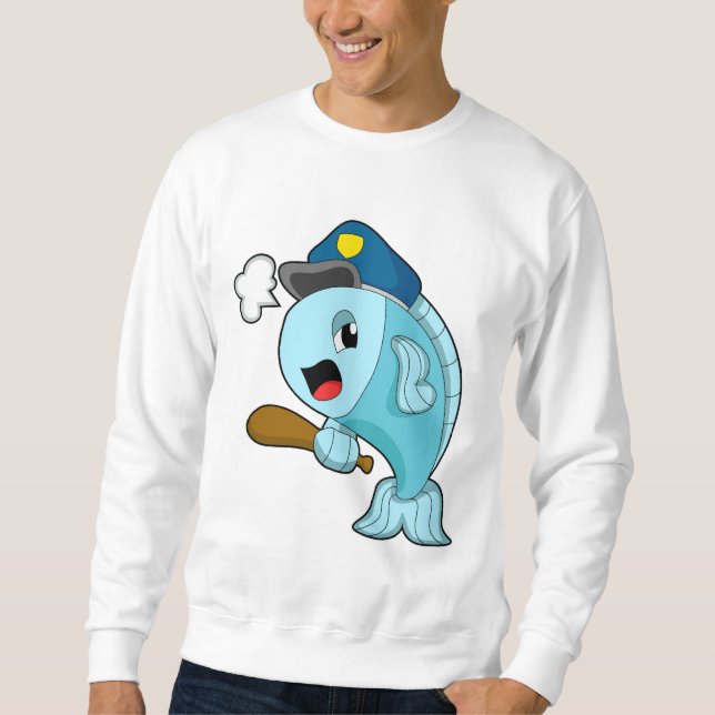 Polizeibeamte der Fische - Hut Sweatshirt (Vorderseite)