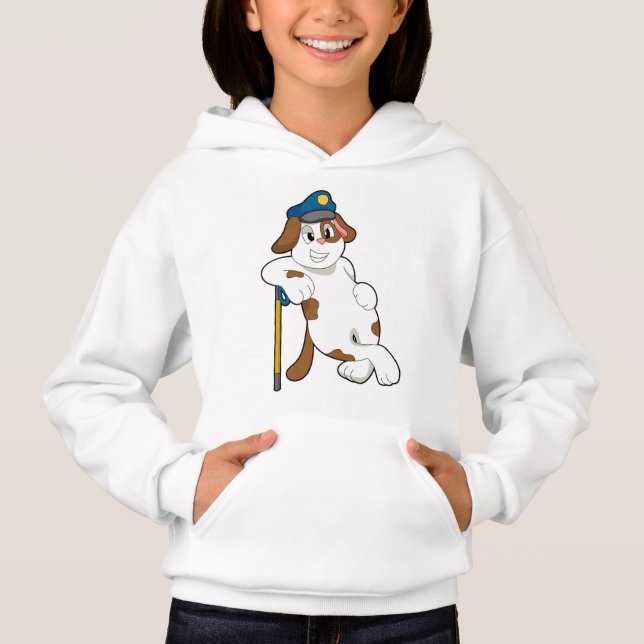 Polizeibeamte des Hundes Hoodie (Vorderseite)
