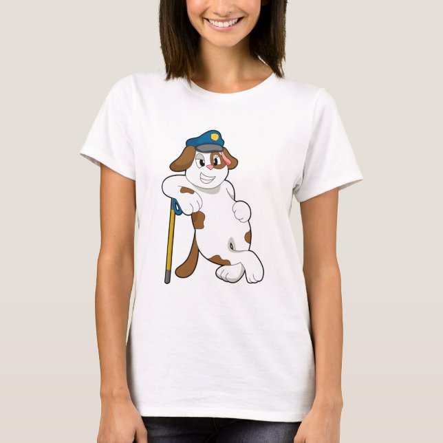 Polizeibeamte des Hundes T-Shirt (Vorderseite)