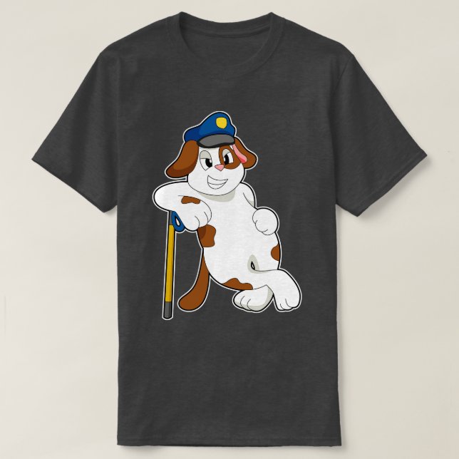 Polizeibeamte des Hundes T-Shirt (Design vorne)