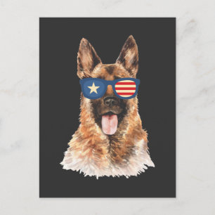 Polizeibeamte Deutsche Schäferhund Amerikanische F Postkarte