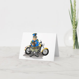 Polizeibeamte, die eine Ticket-Mitteilungskarten s Karte