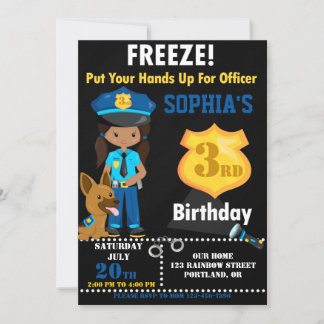 Polizeibeamte Einladung zum Geburtstag Girl-Party