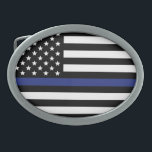 Polizeibeamte - Flagge für die Durchsetzung der Th Ovale Gürtelschnalle<br><div class="desc">Polizeibeamter Thin Blue Line USA Flaggen Polizei und Strafverfolgungsbehörden Wertgutscheine!</div>