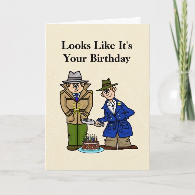 Polizeibeamte Funny Birthday Card Karte (Vorderseite)