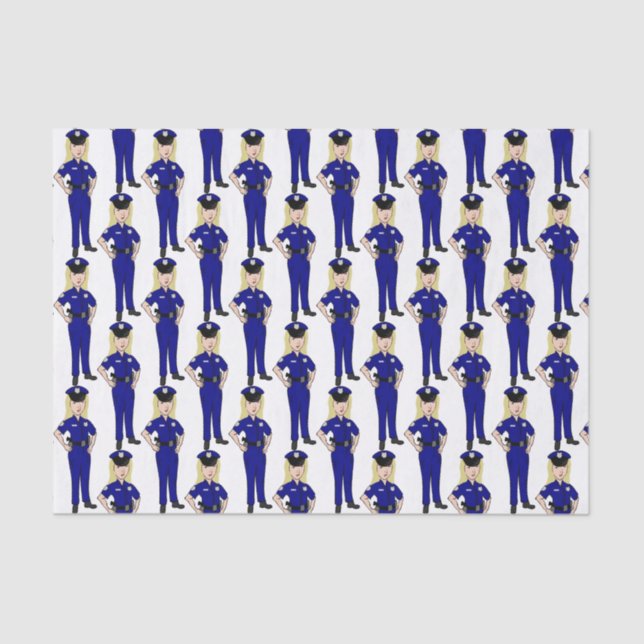 Polizeibeamte für Frauen Seidenpapier (Vorderseite)