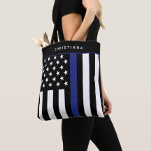 Polizeibeamte für personalisierte Flaggen der blau