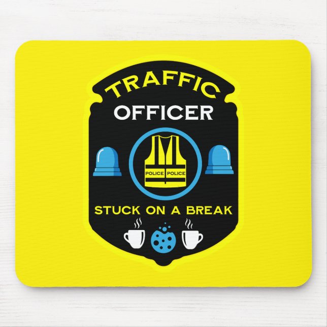 Polizeibeamte für Verkehr Mousepad (Vorne)