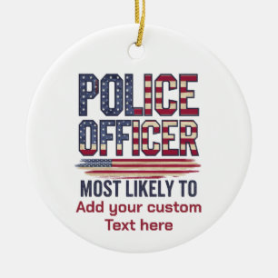 Polizeibeamte geben am wahrscheinlichsten Patriote Keramik Ornament