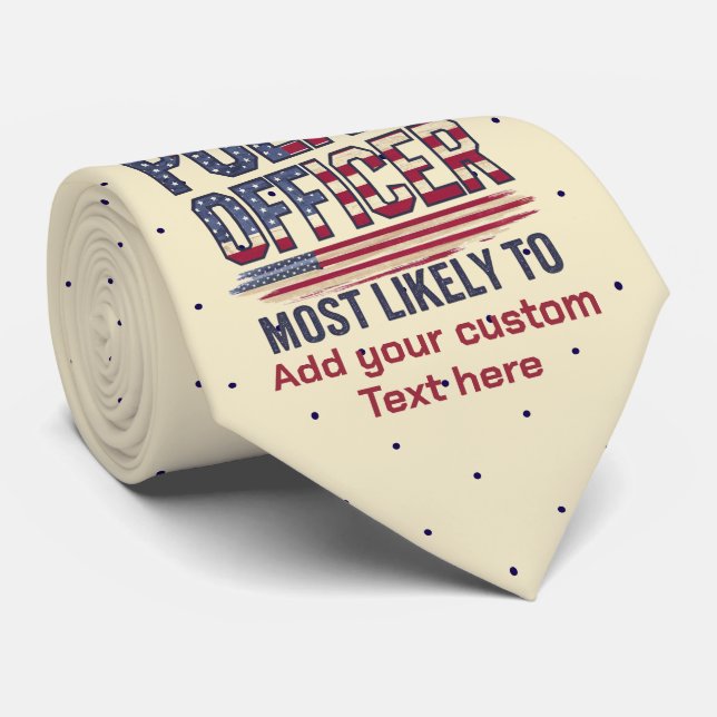 Polizeibeamte geben am wahrscheinlichsten Patriote Krawatte (Gerollt)