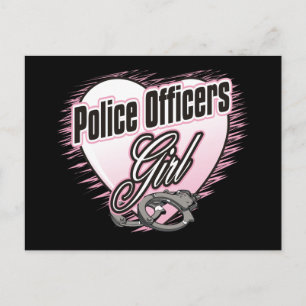 Polizeibeamte Girl Postkarte
