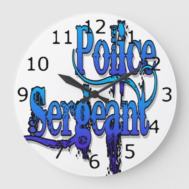 Polizeibeamte Große Wanduhr (Vorderseite)