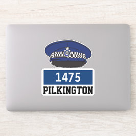 Polizeibeamte im Vereinigten Königreich Flat Cap m Aufkleber