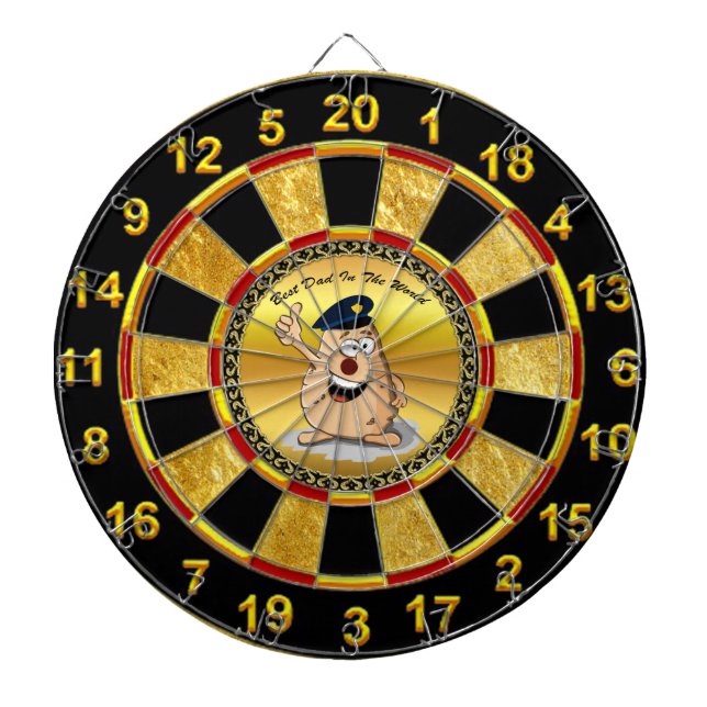 Polizeibeamte Kartoffel mit blauem Polizeihut Dartscheibe (vorne)