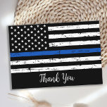 Polizeibeamte Personalisierte Thin Blue Line Dankeskarte<br><div class="desc">Thin Blue Line Police Danke Card - American Flag in Police Flag Farben, Not Design . Dieser polizeiliche Dank ist perfekt, um einem Polizeibeamten oder Polizeidienststellen zu danken. Personalisieren Sie die Innenseite mit Ihrer persönlichen Nachricht an Ihren bevorzugten Polizeibeamten oder Strafverfolgungsbehörden. COPYRIGHT © 2020 Judy Burrows, Black Dog Art -...</div>