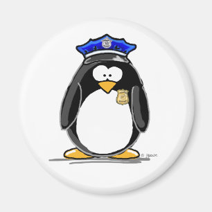 Polizeibeamte-Pinguin Magnet
