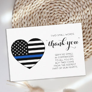 Polizeibeamte Rechtsdurchsetzung Herzstück amerika Dankeskarte