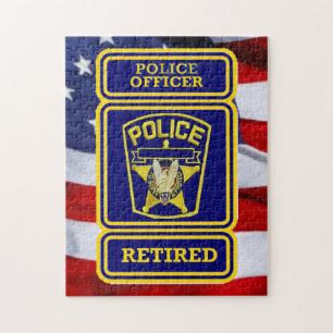 Polizeibeamte Remüdes Abzeichen Puzzle