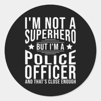 Polizeibeamte Runder Aufkleber