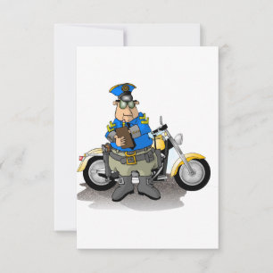 Polizeibeamte schreiben Einladungen für ein Ticket