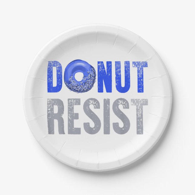 Polizeibeamte Shirt Thin Blue Line Donut Resist J Pappteller (Vorderseite)