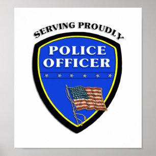 Polizeibeamte stolz poster