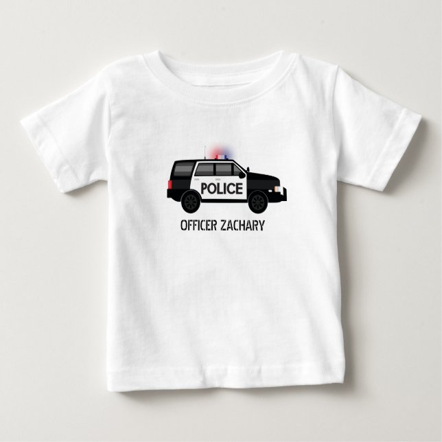 Polizeibeamte SUV Birthday Baby T-shirt (Vorderseite)