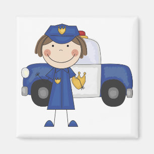 Polizeibeamte, Tshirts und Geschenke Magnet