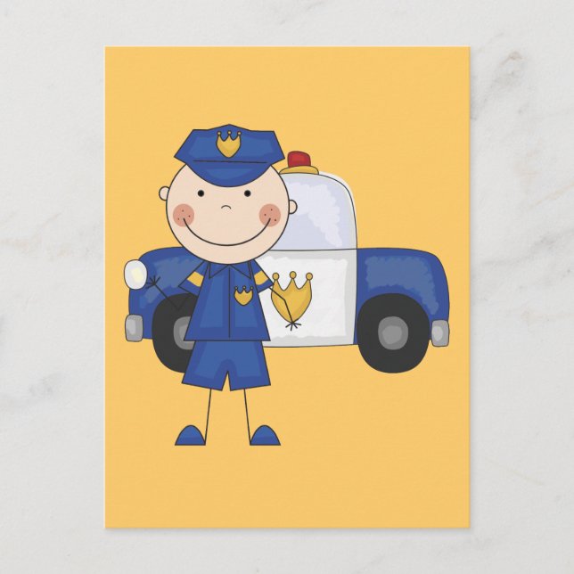 Polizeibeamte - Tshirts und Geschenke Postkarte (Vorderseite)
