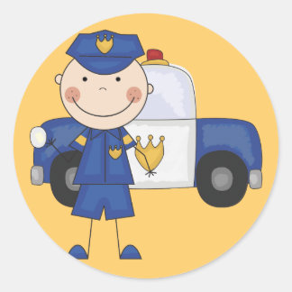 Polizeibeamte - Tshirts und Geschenke Runder Aufkleber