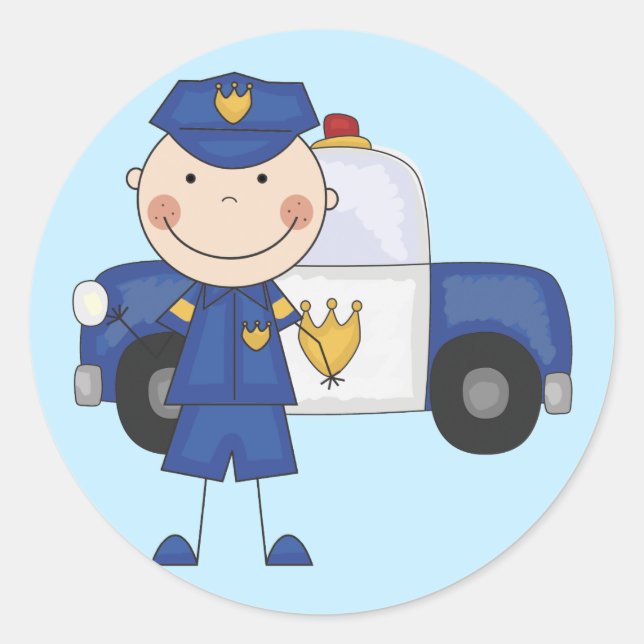 Polizeibeamte - Tshirts und Geschenke Runder Aufkleber (Vorderseite)