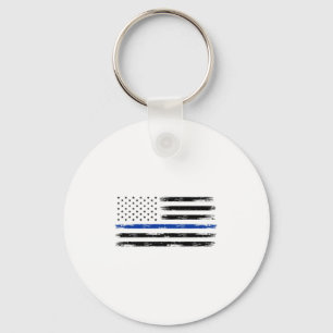 Polizeibeamte Usa American Flag Thin Blue Line Schlüsselanhänger