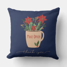 Polizeibeamte Vielen Dank bei Christmas Poinsettia