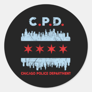 Polizeibeamte von Chicago Runder Aufkleber