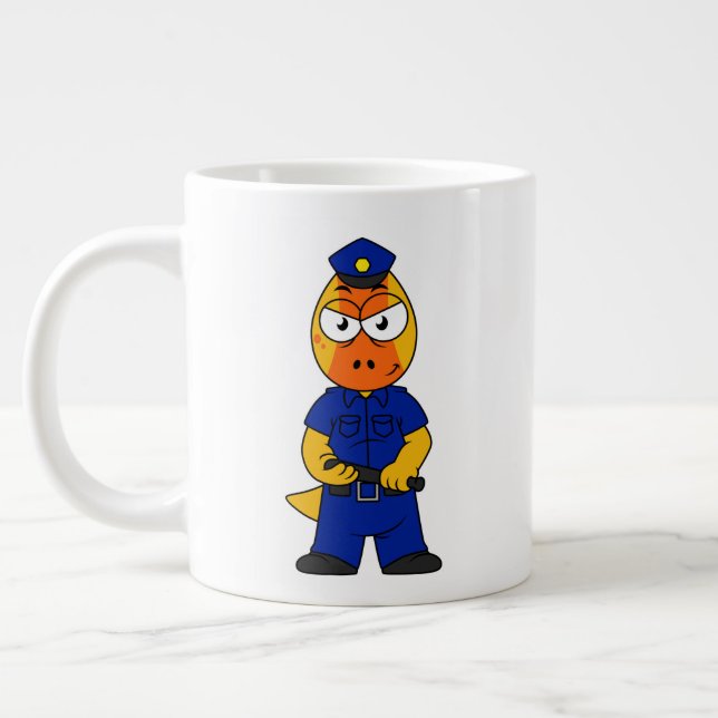 Polizeibeamte von Pachycephalosaurus. Jumbo-Tasse (Links)