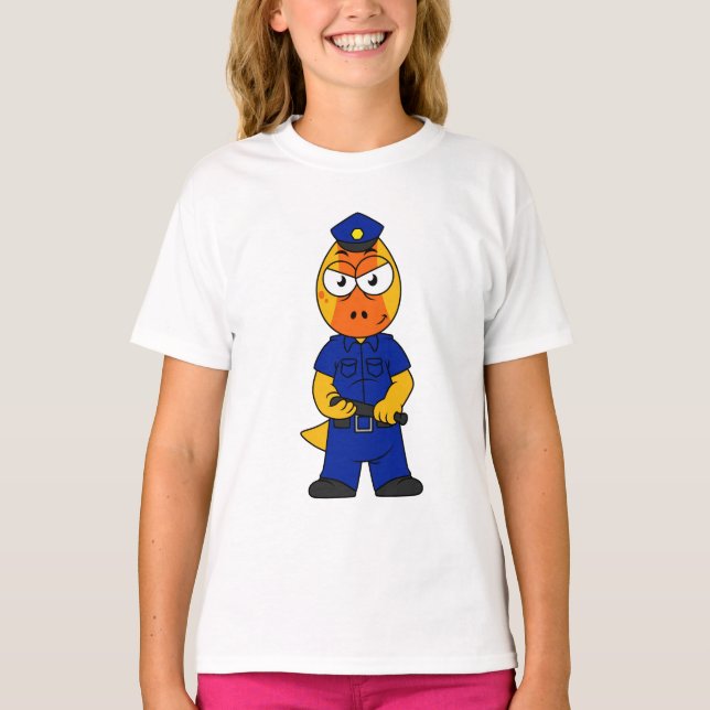 Polizeibeamte von Pachycephalosaurus. T-Shirt (Vorderseite)