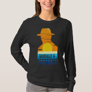 Polizeibeamte wahre Kriminalität im Grunde ein Det T-Shirt