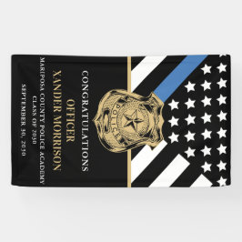 Polizeibeamter Abschluss - Strafverfolgungsflagge Banner