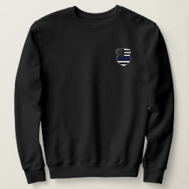 Polizeibeamter Abzeichen Thin Blue Line Flag Sweatshirt