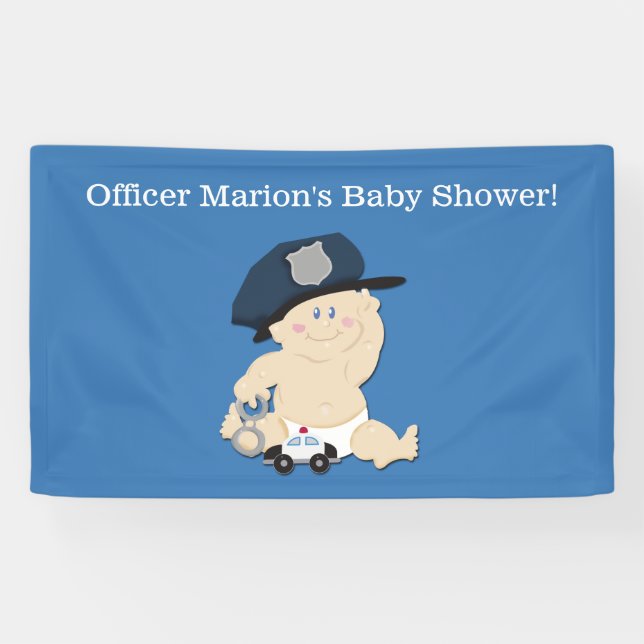 Polizeibeamter Baby Polizist Custom Banner (Horizontal)