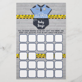 Polizeibeamter Baby Shower Bingo