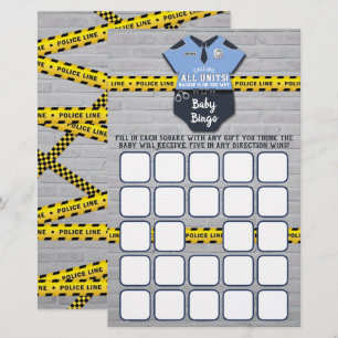 Polizeibeamter Baby Shower Bingo