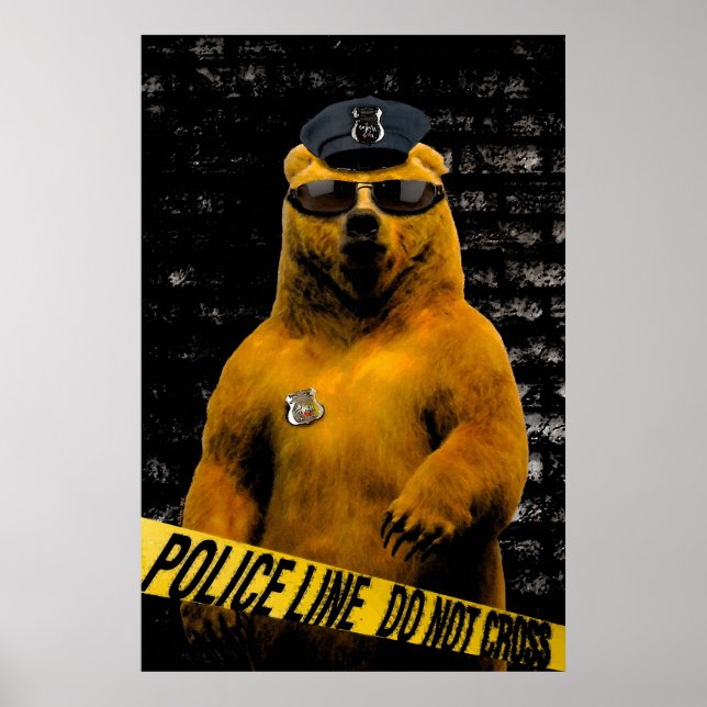 Polizeibeamter Bär! Poster (Vorne)