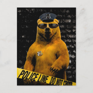 Polizeibeamter Bär! Postkarte