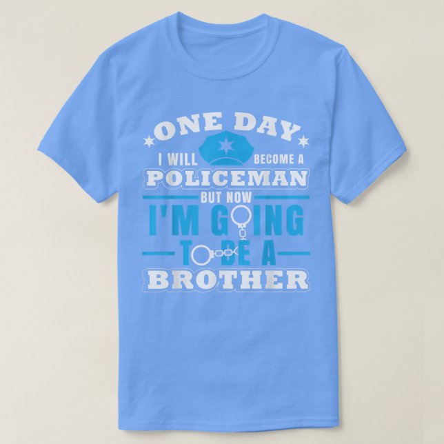 Polizeibeamter Bruder Polizist Schwangerschaft Ann T-Shirt (Design vorne)