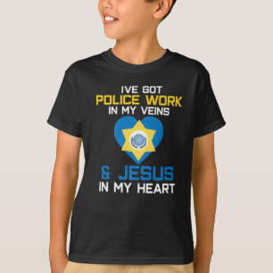 Polizeibeamter Christlich Jesus Polizist Gläubiger T-Shirt