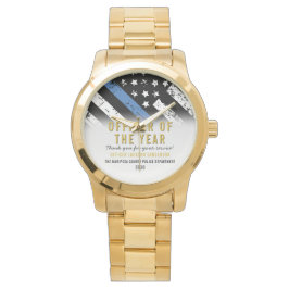 Polizeibeamter der Blue Line-Flag Mitarbeiter Armbanduhr