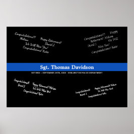 Polizeibeamter Einlieferung Thin Blue Line GastBoo Poster