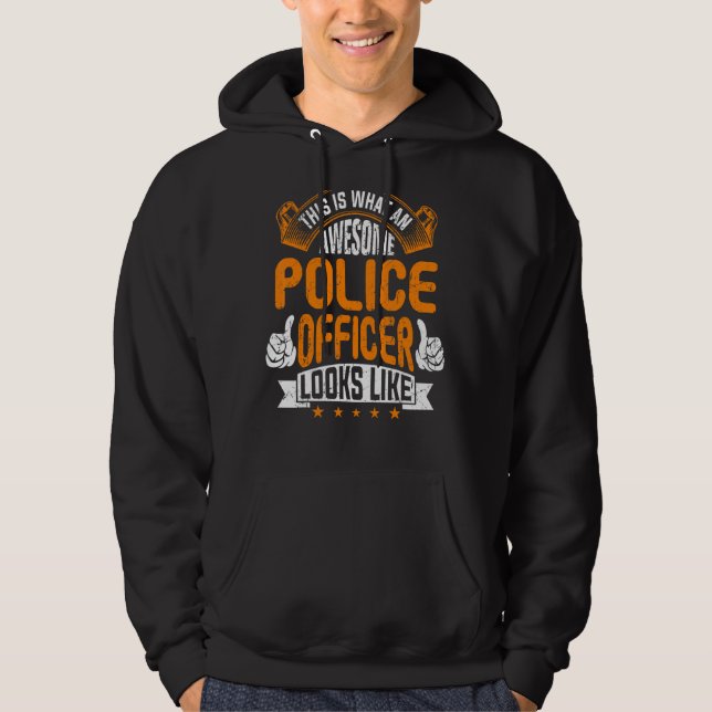 Polizeibeamter für Altersvorsorge Hoodie (Vorderseite)